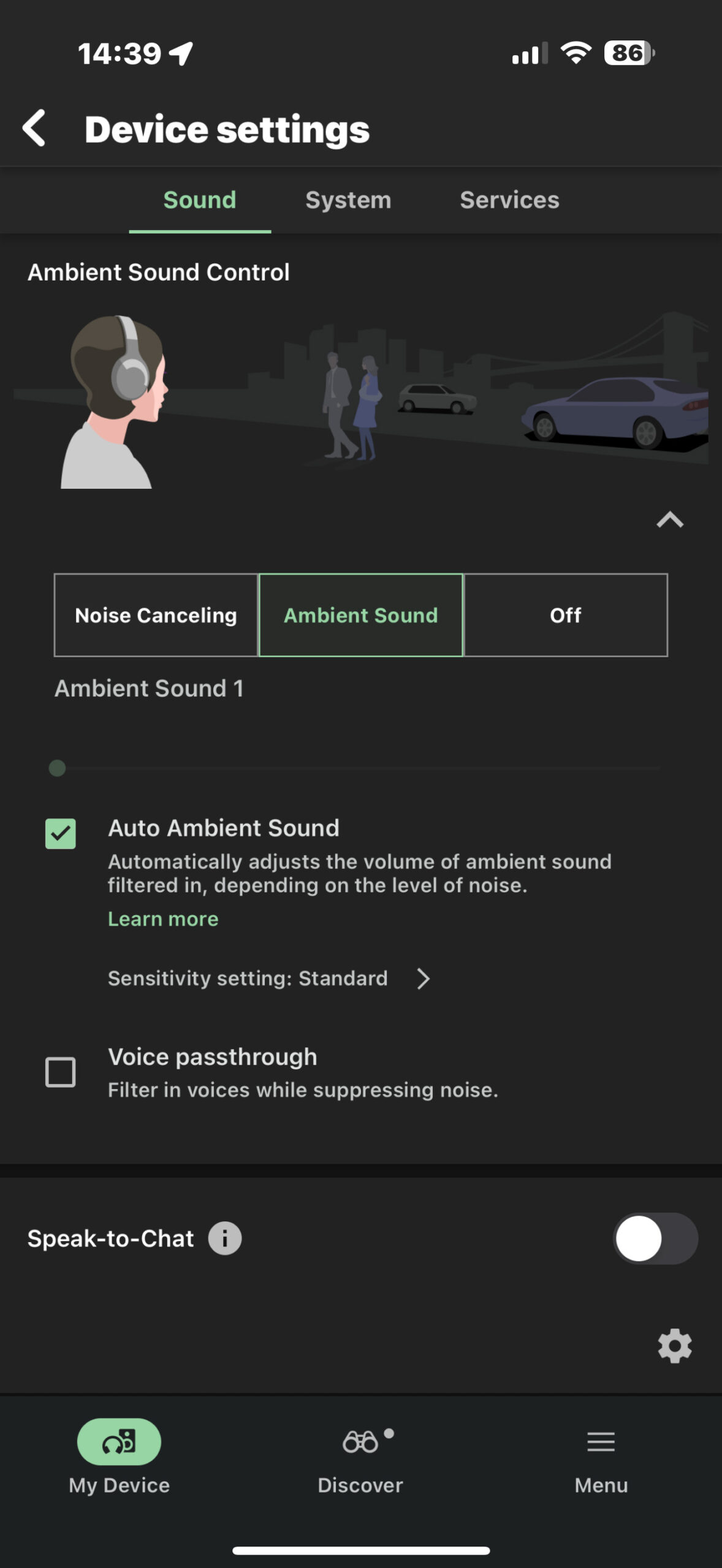 Sony LinkBuds Fit Auto Ambient Sound iOS scaled 1